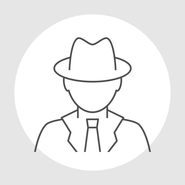 侦探头像线图标图片下载