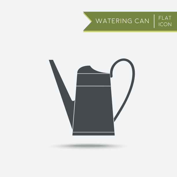 喷壶图标。平的。农业工具图片下载