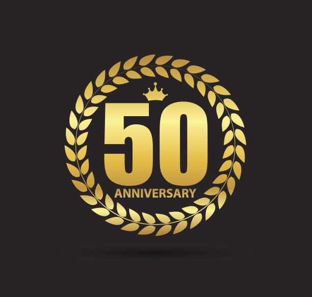 模板符号50周年矢量插图素材图片