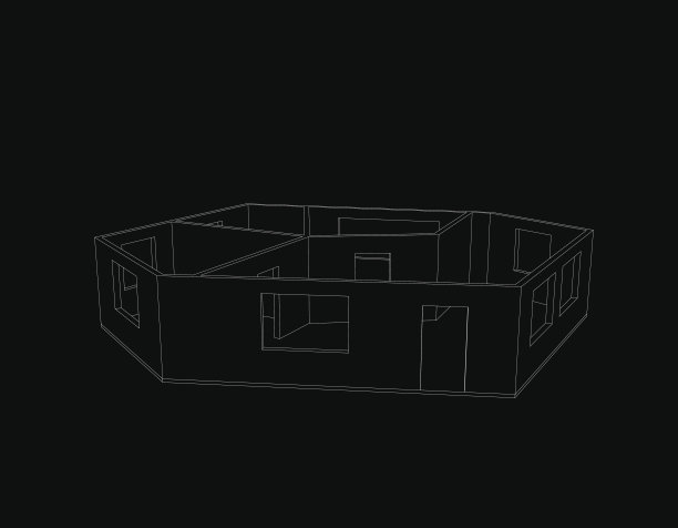 空房间的计划。孤立在黑色背景上。矢量插图轮廓。图片下载