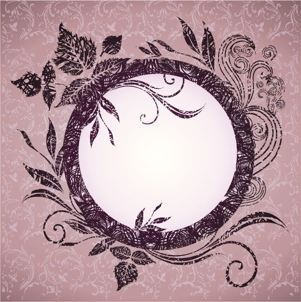 向量垃圾复古框架与秋叶。感恩节图片下载