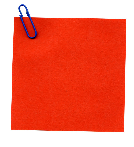 空白红贴，孤立在白色背景上图片下载