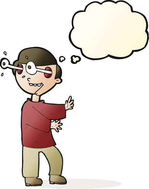 眼珠冒出来的卡通男孩图片下载