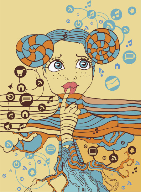 社交网络的女孩图片下载