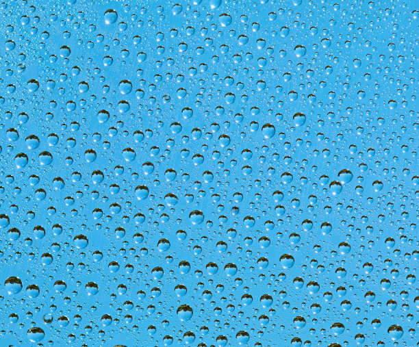 自然蓝色背景-雨滴图片下载