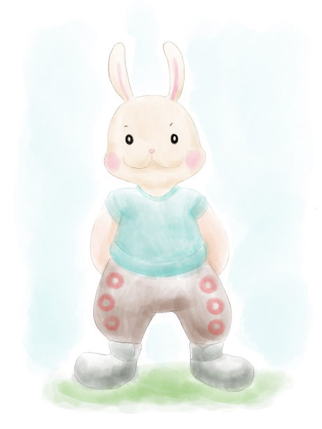 兔子插画素材ID：157870516