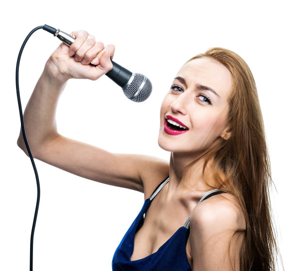 女人用麦克风图片下载