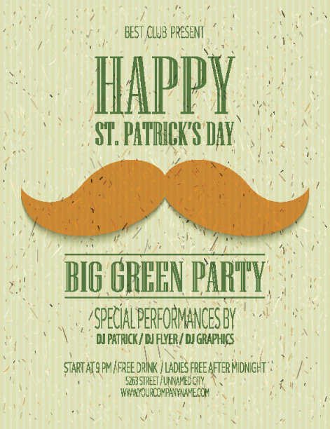 圣帕特里克节的海报图片下载
