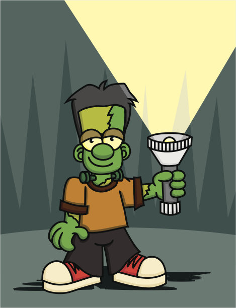 弗兰肯斯坦和点燃的火炬图片下载