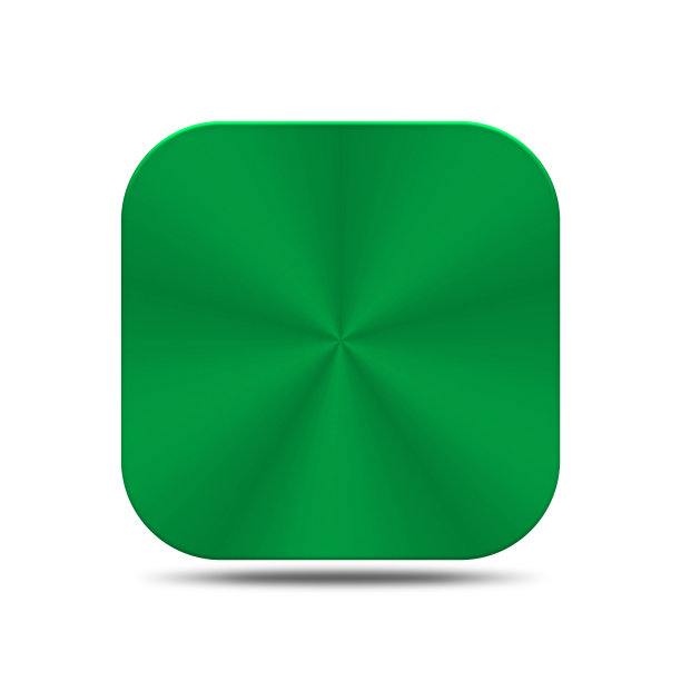 金属绿色按钮图标隔离图片下载