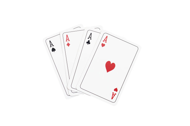 扑克牌-孤立的白色背景图片下载