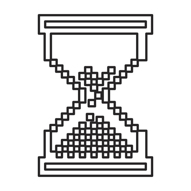 时间沙漏隔离图标图片下载