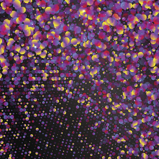 矢量背景与彩色纸屑。抽象点状复古纹理图片下载