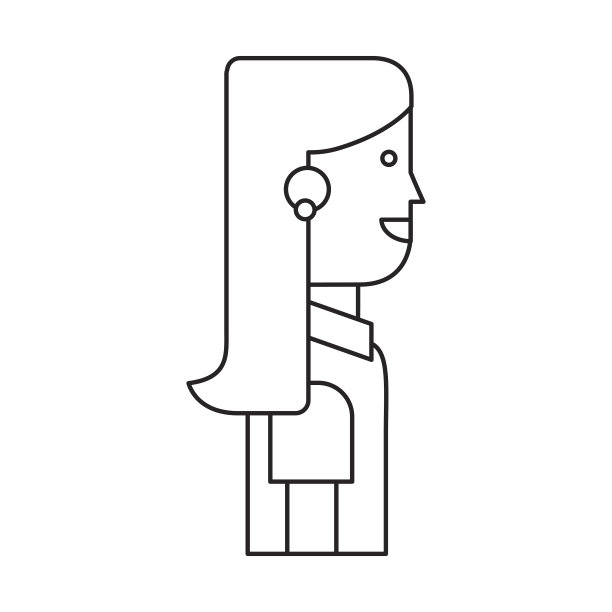 年轻女子头像素材图片