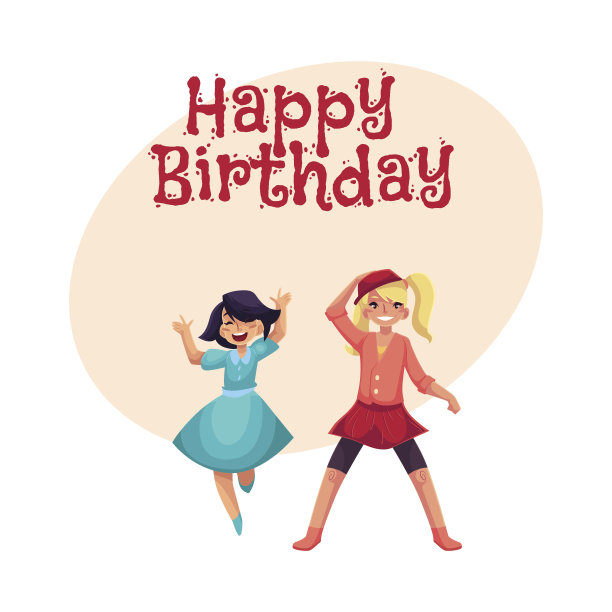 两个女孩在舞会上跳舞，蓝裙子，短裙和打底裤图片下载