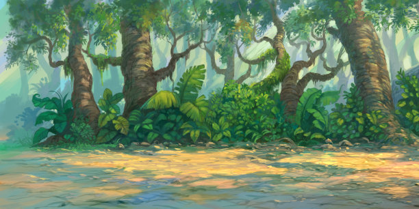 森林数字绘画图片下载