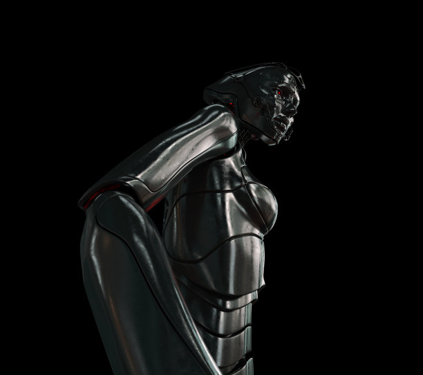 时尚的网络女孩穿黑色图片下载