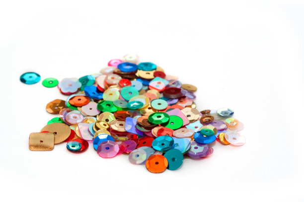 许多不同颜色的亮片图片下载