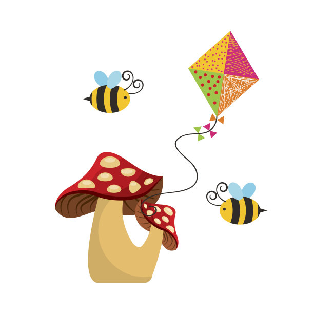 风筝和真菌图标图片下载