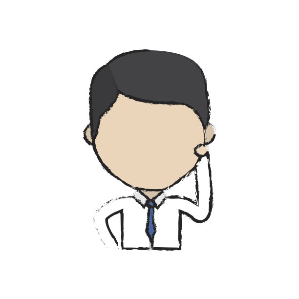 阿凡达商人线卡通正装图片下载