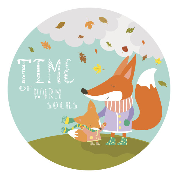 可爱的狐狸和她的幼崽图片下载