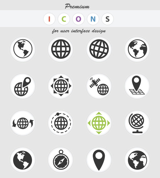 地球仪图标设置图片下载