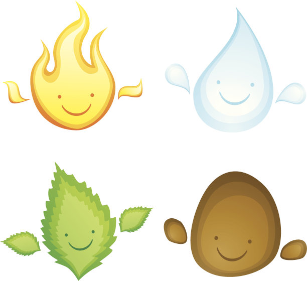 卡哇伊四个元素图片下载