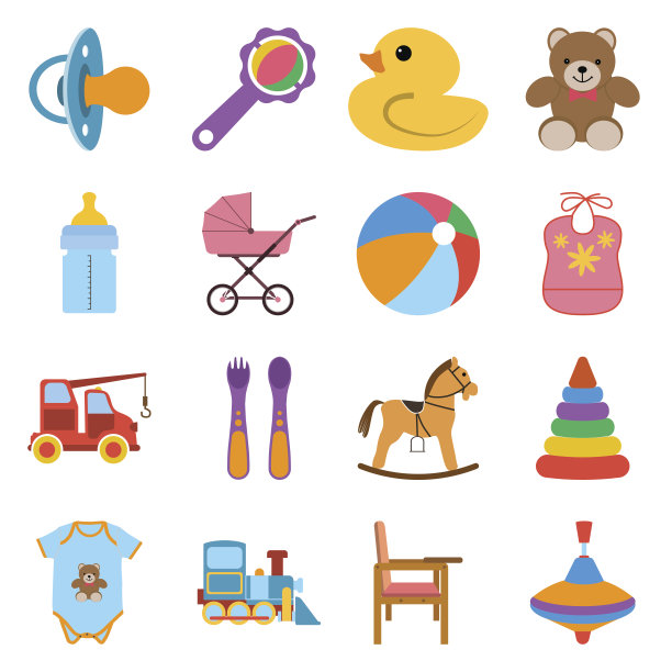 宝贝彩色图标集图片下载