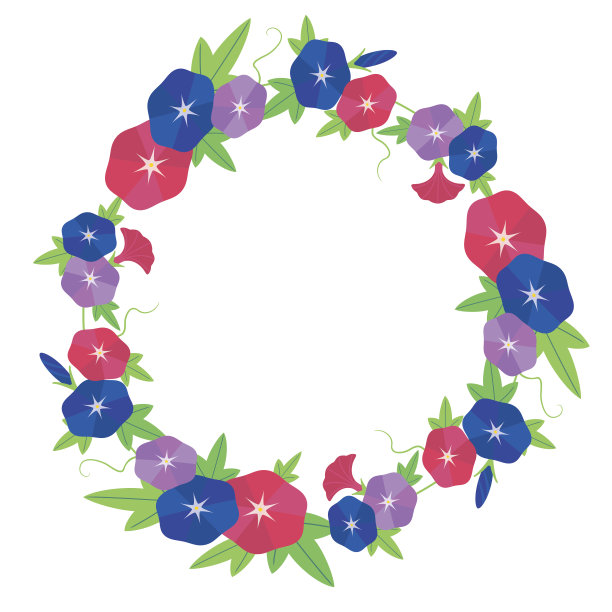 牵牛花背景插图图片下载