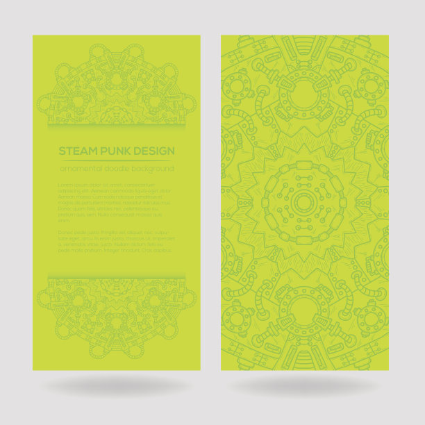 蒸汽朋克矢量设计与工业技术元素图片下载