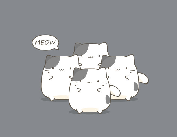 可爱的卡通猫图片下载