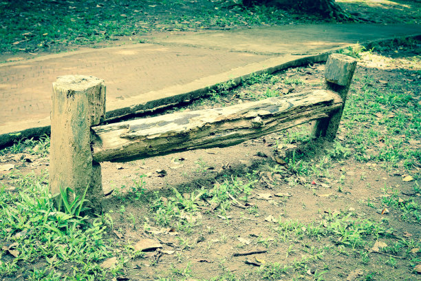 衰变木椅上图片下载