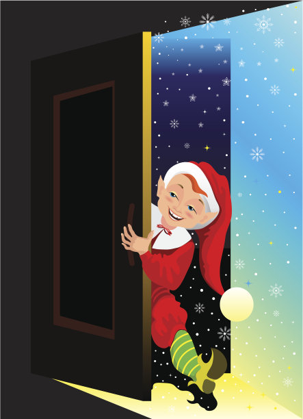 精灵打开门图片下载