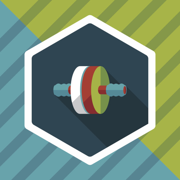 练习长阴影的滚轴图标，eps10图片下载