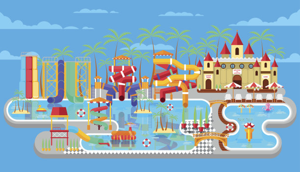 室外水上公园插图图片下载