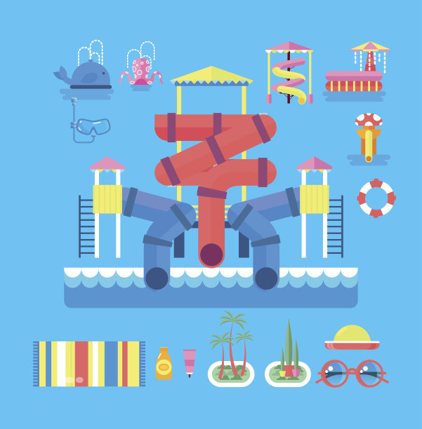 插图设置元素水上公园图片下载