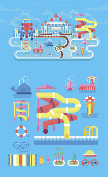 插图设置元素水上公园图片下载