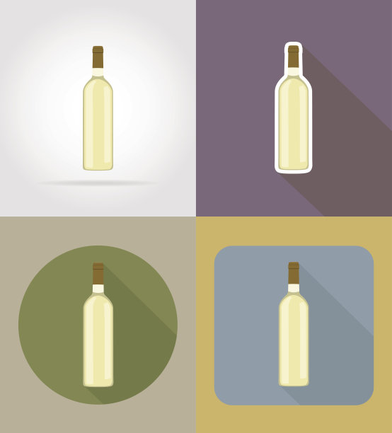 用于食品媒介插图的酒瓶物体和设备图片下载