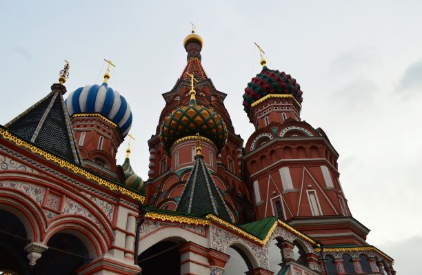 圣巴西尔大教堂的上空图片下载