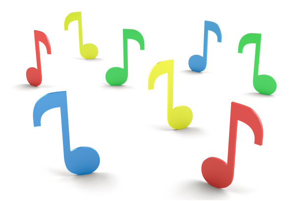 音乐符号。三维渲染图片下载