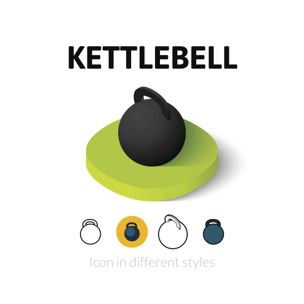 壶铃图标在不同的风格图片下载