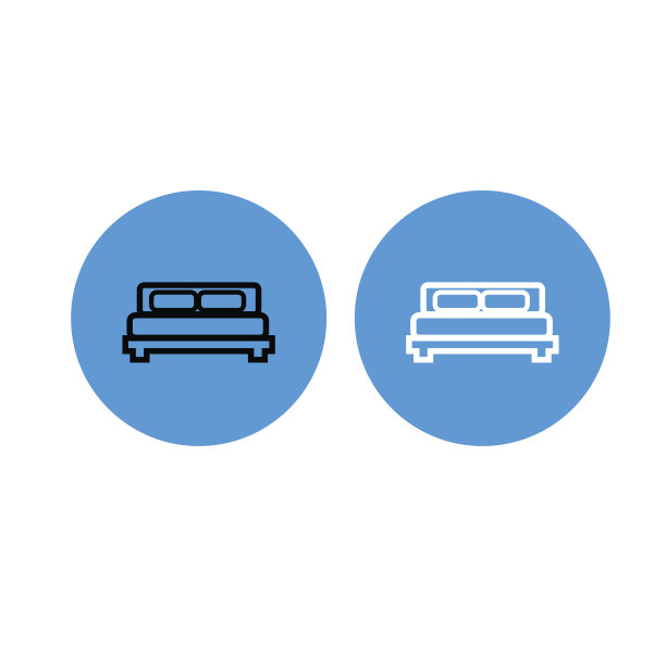 酒店的图标。床上的图标图片下载
