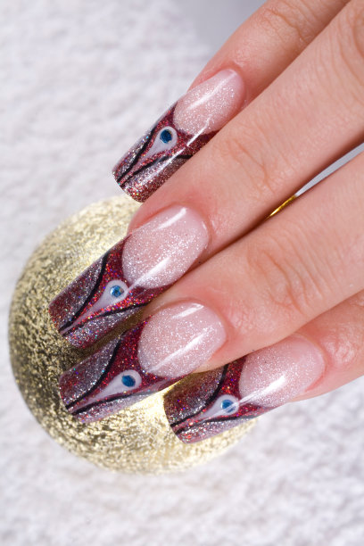 魅力美甲手握金球图片下载