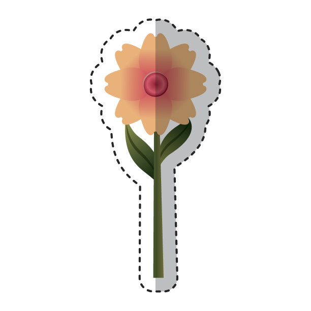 可爱的花朵孤立图标图片下载