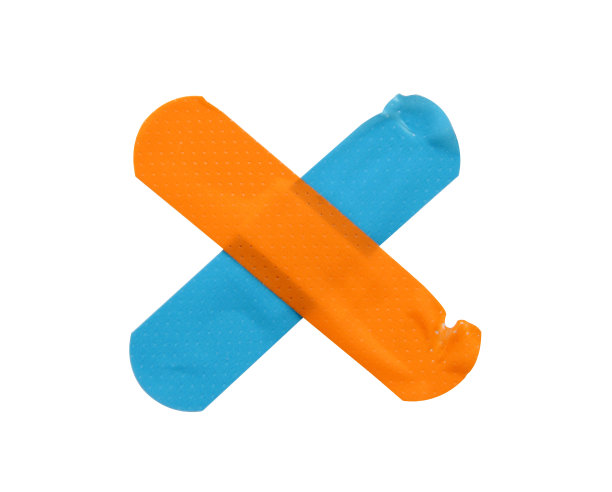 不同颜色的膏药或绷带隔离(剪切路径)图片下载