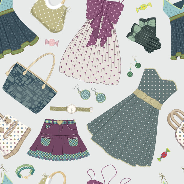 女性服装及配饰背景图片下载