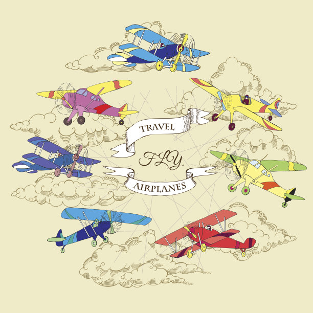 Backgr彩色Airplanes-14图片下载