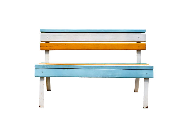 复古的木凳孤立在白色背景上图片下载