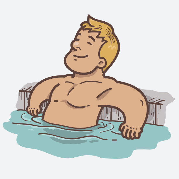 在泳池中放松图片下载