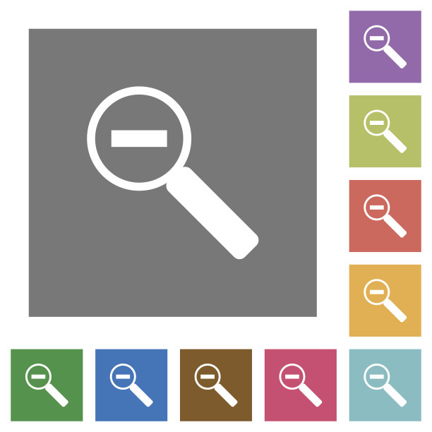 缩小正方形的平面图标图片下载